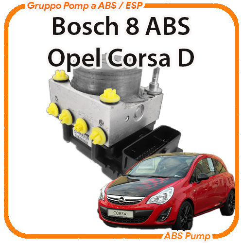 ABS Opel Corsa D Bosch ABS8 (2006-2015) revisione pompa abs