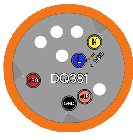 inout of the transmission control unit for VAG group DQ381 0GC
