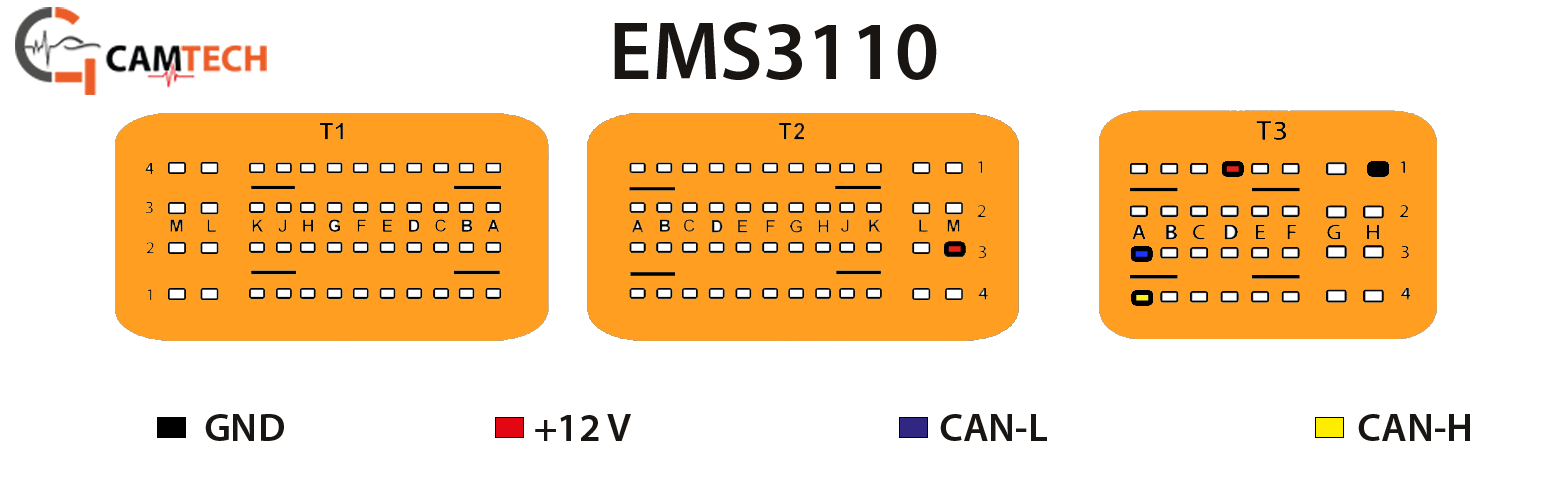 Pinout ECM EMS3110 Renault