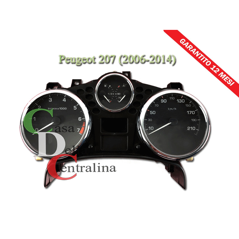 QUADRO STRUMENTI PEUGEOT 207 2006-2014 RIPARAZIONE CRUSCOTTO - Clicca l'immagine per chiudere