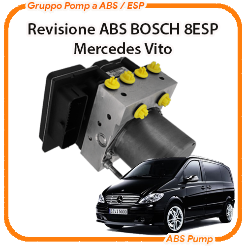 ABS Mercedes Vito W639 Bosch 8 ESP Revisione gruppo pompa ABS Mercedes Vito W639 Bosch 8 ESP Revisione gruppo pompa