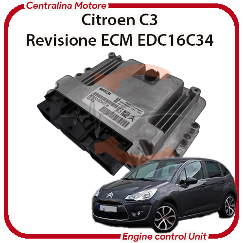 Centralina Motore Citroen C3 1.6 HDI 9HV/9H01 / DV6TED4B Bosch EDC16C34 Centralina Motore Citroen C3 1.6 HDI 9HV/9H01 / DV6TED4B Bosch EDC16C34