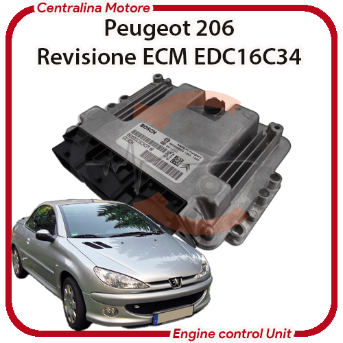 Engine Control Unit Peugeot 206 1.6 HDI 9HV/9H01 / DV6TED4B Bosch EDC16C34 Engine Control Unit Peugeot 206 1.6 HDI 9HV/9H01 / DV6TED4B Bosch EDC16C34