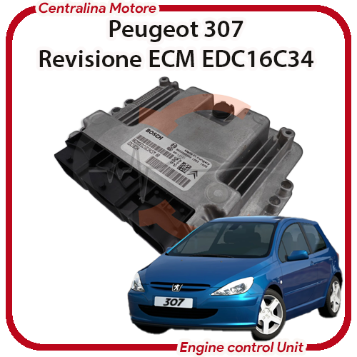 Centralina Motore Peugeot 307 1.6 HDI 9HV/9H01 / DV6TED4B Bosch EDC16C34