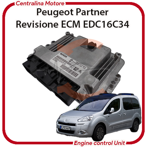 Centralina Motore Peugeot Partner 1.6 HDI 9HV/9H01 / DV6TED4B Bosch EDC16C34 Centralina Motore Peugeot Partner 1.6 HDI 9HV/9H01 / DV6TED4B Bosch EDC16C34